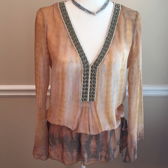 Hale Bob Tops - Hale Bob Cabana Top, Size XS, 100% Silk